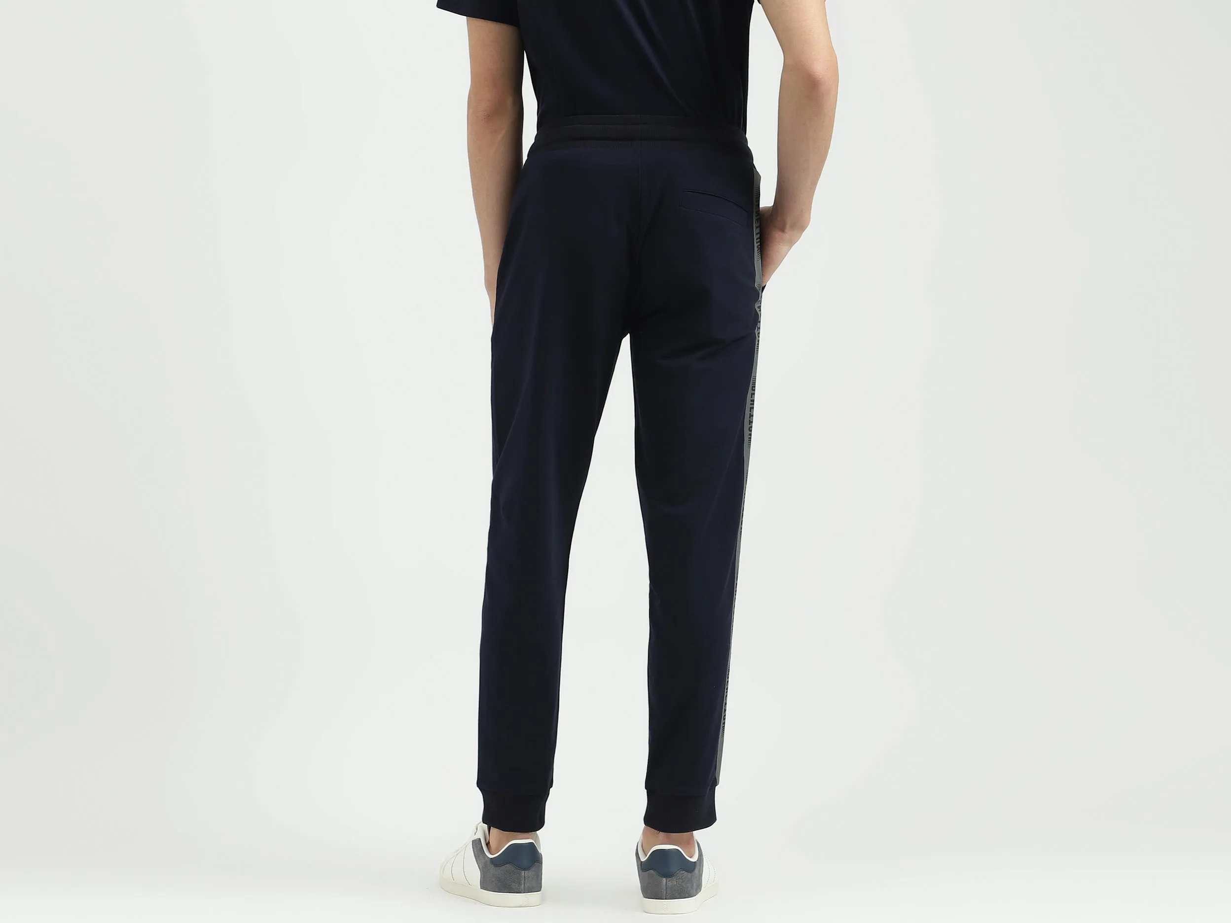 Printed Regular Fit Mid Waist Trackpants