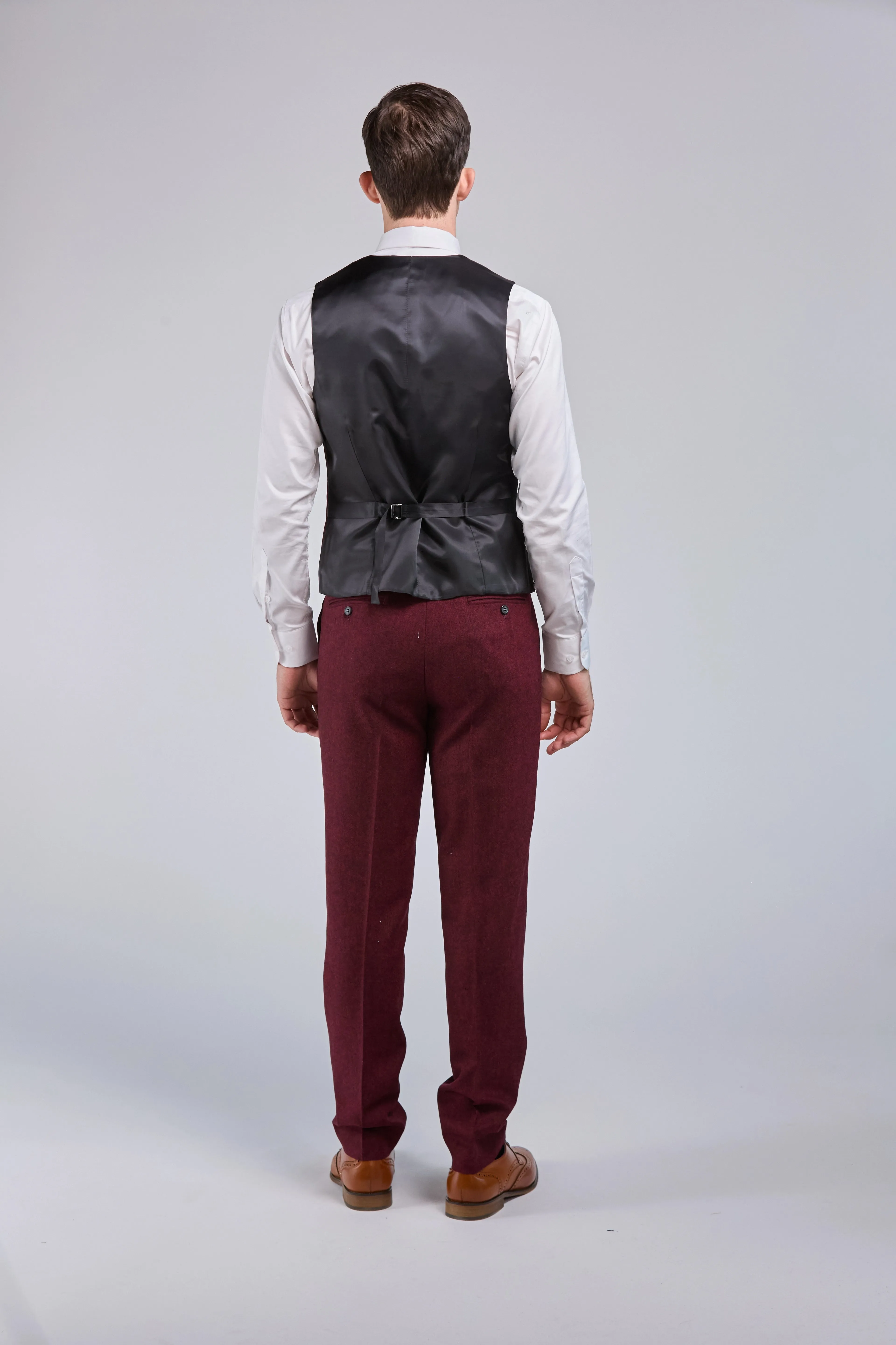 Red Classic Tweed 3 Piece Suit