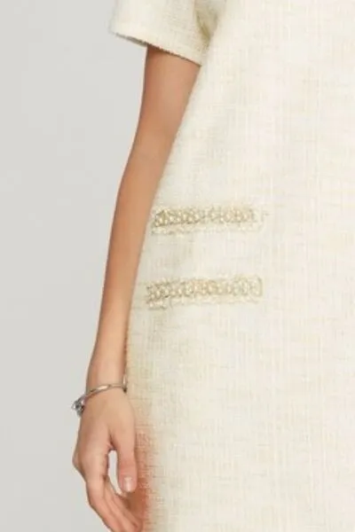 She   Sky Pearl Jam Tweed Dress