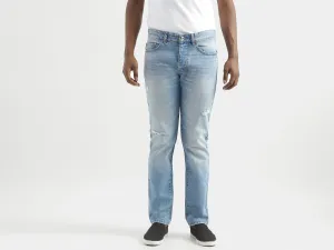 Solid Regular-Fit Jeans With Rugged Detail