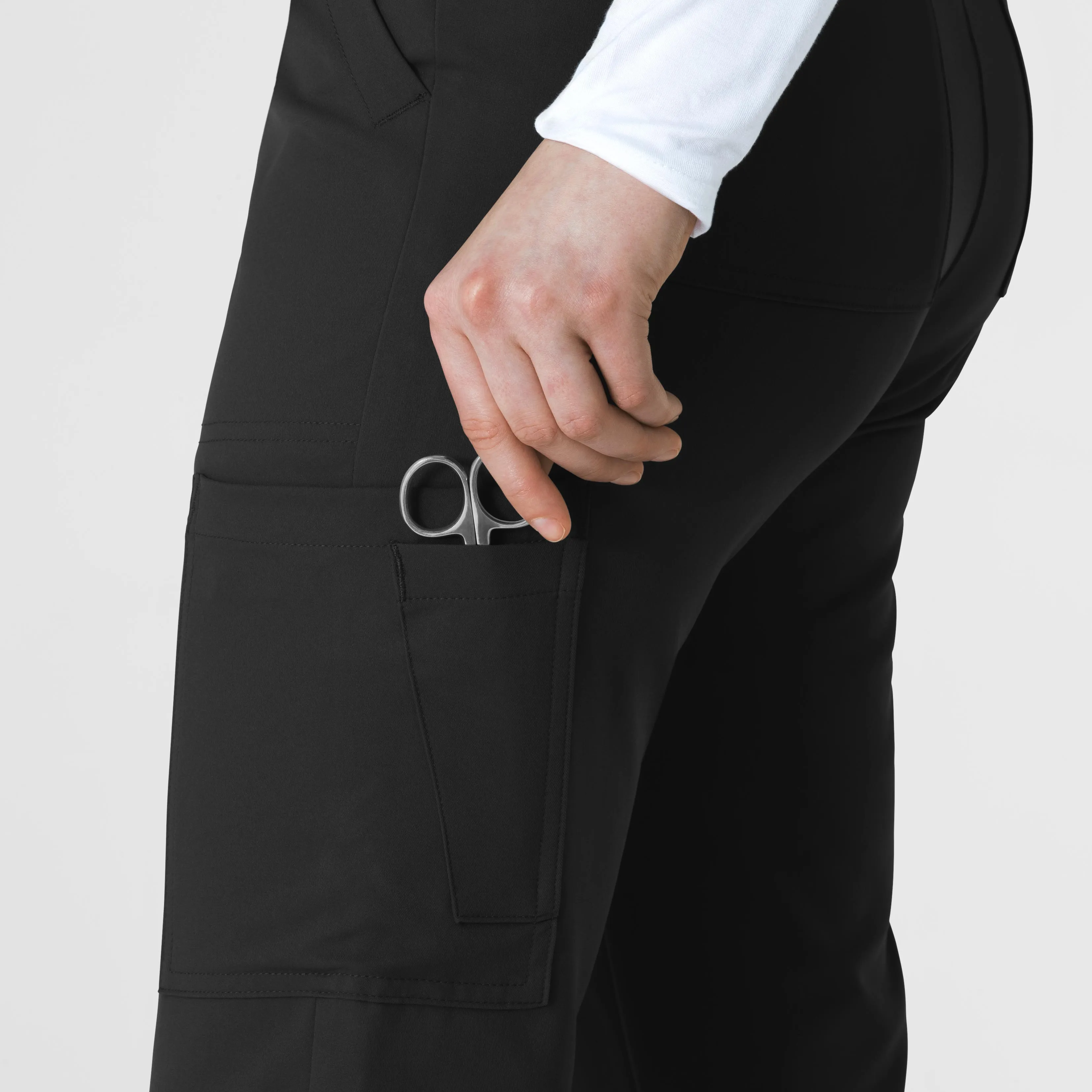 Thrive 5222 Cargo Straight Slim Leg Scrub Pants Black