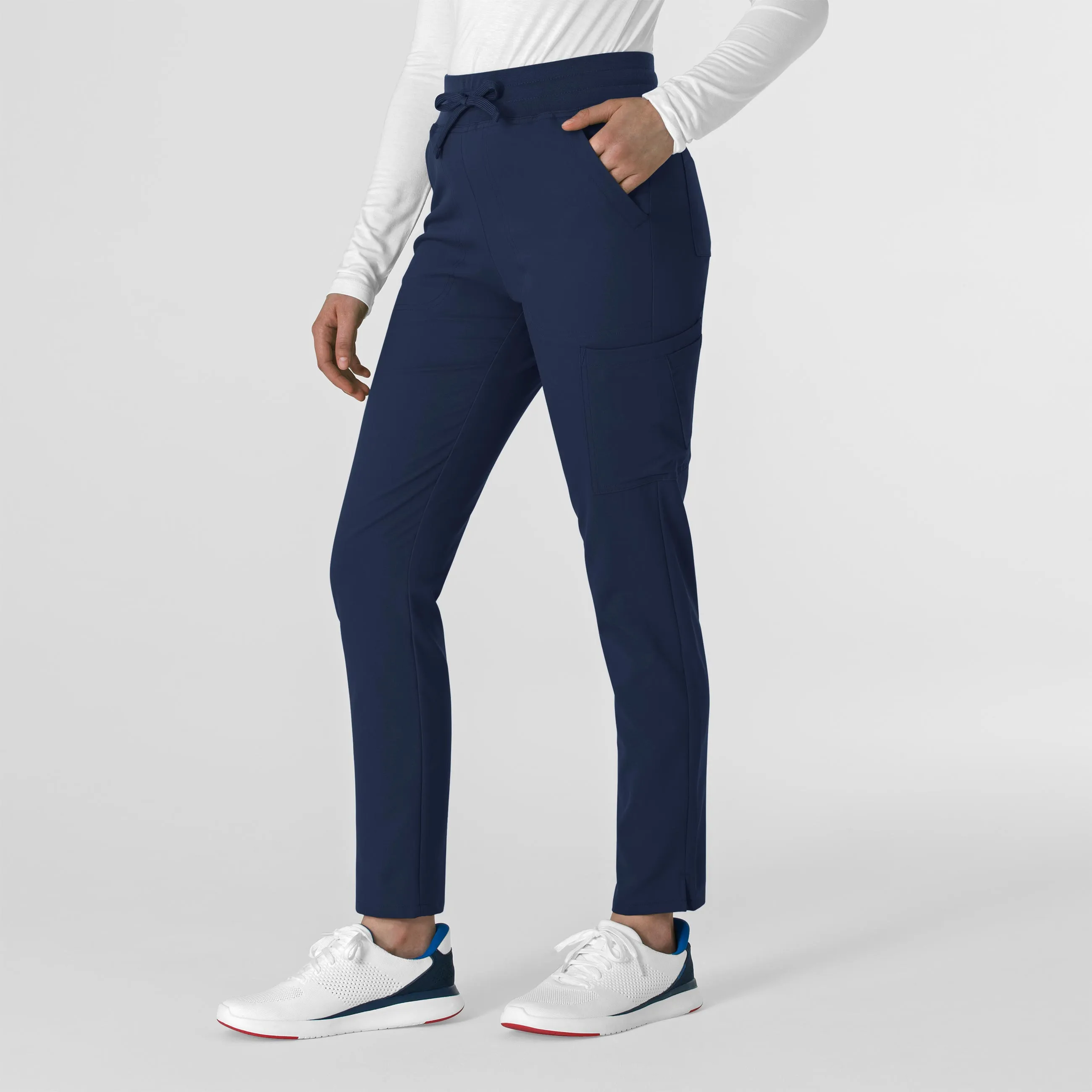 Thrive 5222 Cargo Straight Slim Leg Scrub Pants Navy