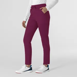 Thrive 5222 Cargo Straight Slim Leg Scrub Pants Wine