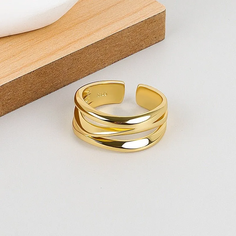 Unique Adjustable Ring For Women 925 Silver Party Jewelry