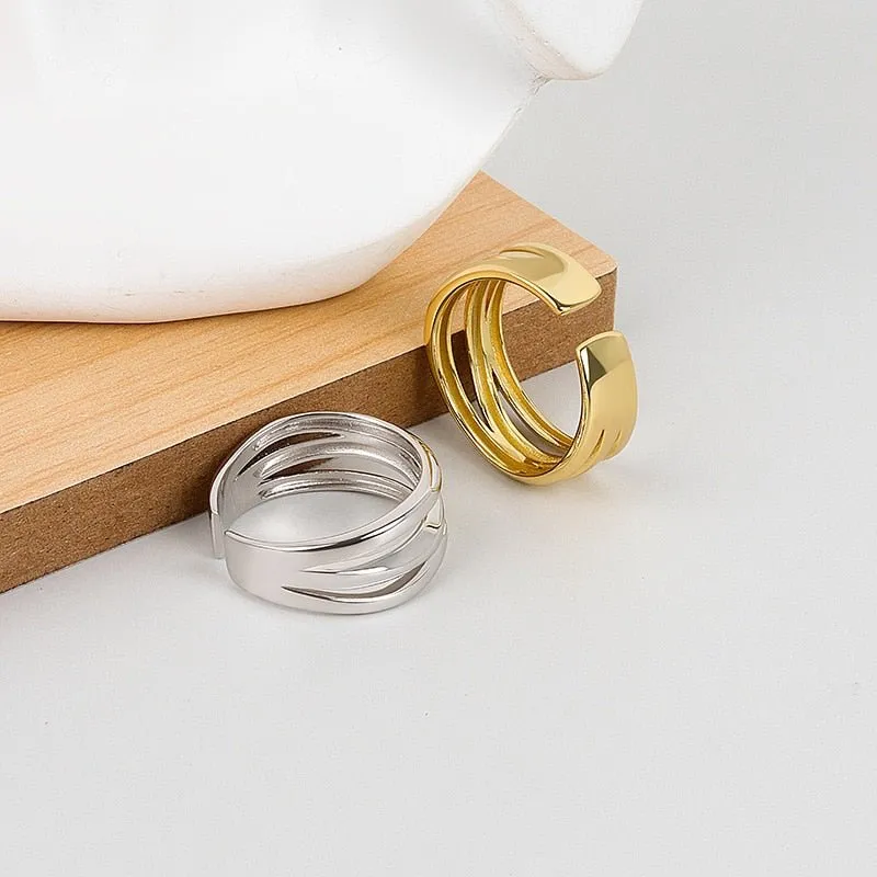 Unique Adjustable Ring For Women 925 Silver Party Jewelry