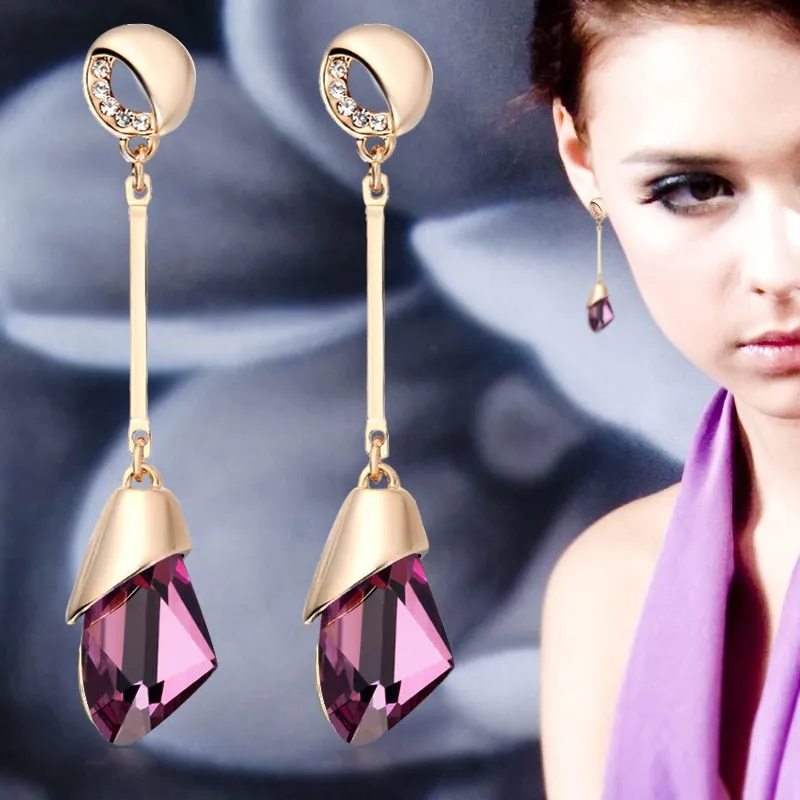 Vintage Water Drop Earrings For Women Gold For Women Wedding Jewelry