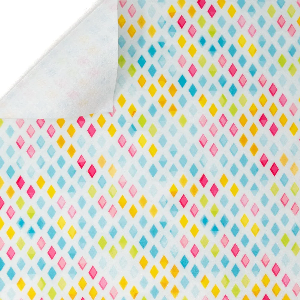 Watercolor Diamonds Printed Felt