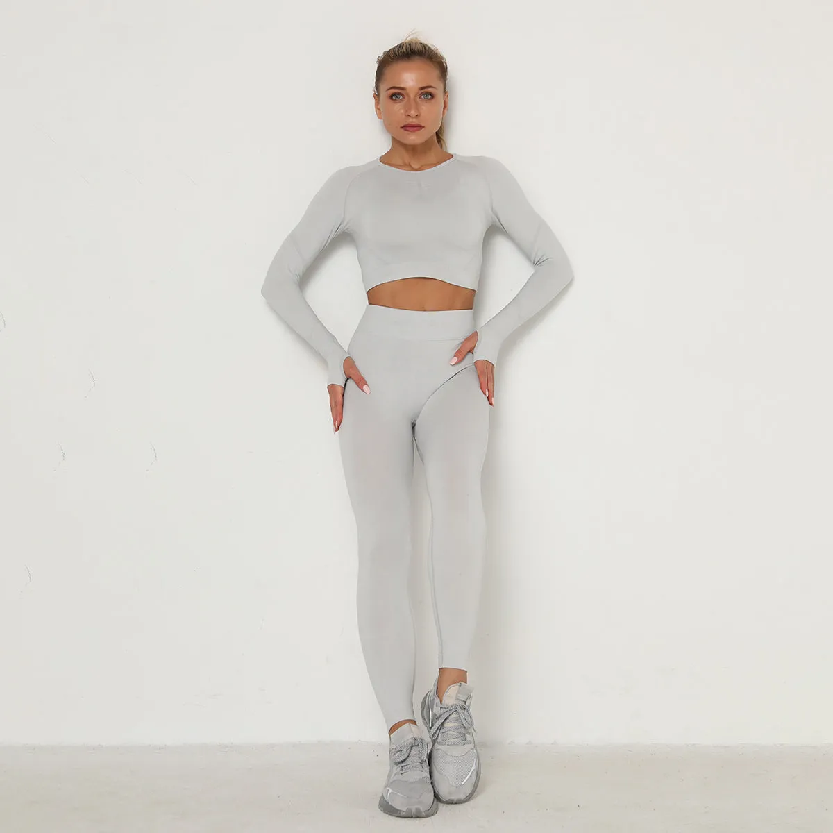 women bra sports sets running sports yoga  pants high waist textured scrunch knitted yoga sets