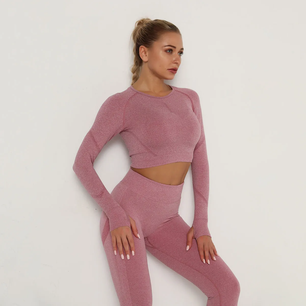 women bra sports sets running sports yoga  pants high waist textured scrunch knitted yoga sets