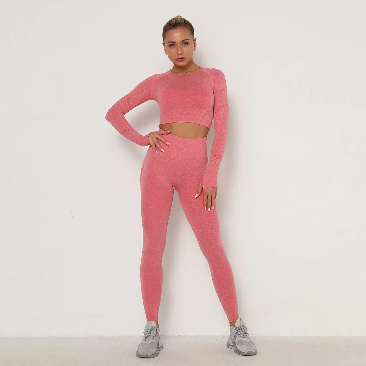 women bra sports sets running sports yoga  pants high waist textured scrunch knitted yoga sets