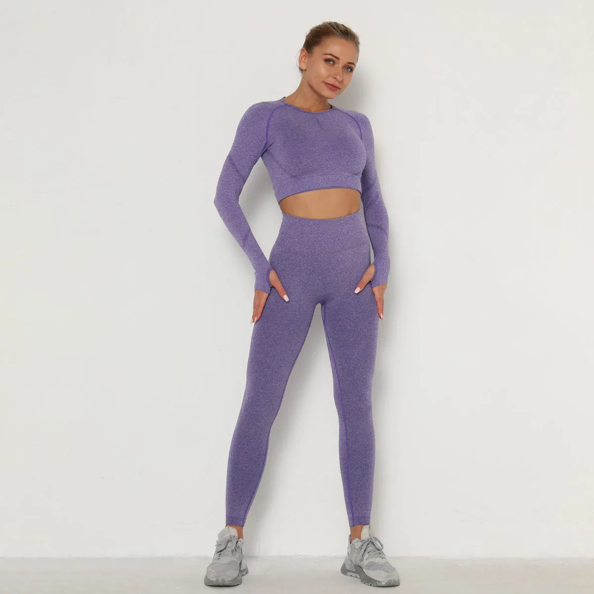 women bra sports sets running sports yoga  pants high waist textured scrunch knitted yoga sets