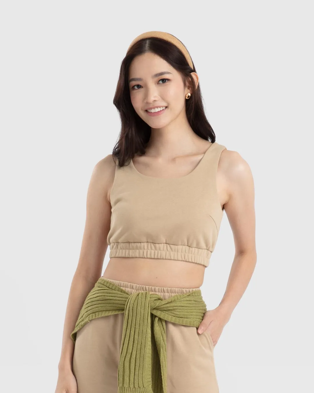 Women Terry Cropped Tank Top