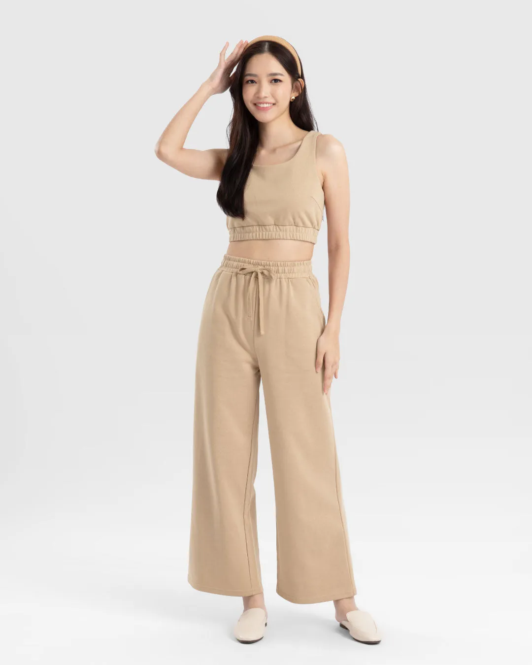 Women Terry Cropped Tank Top