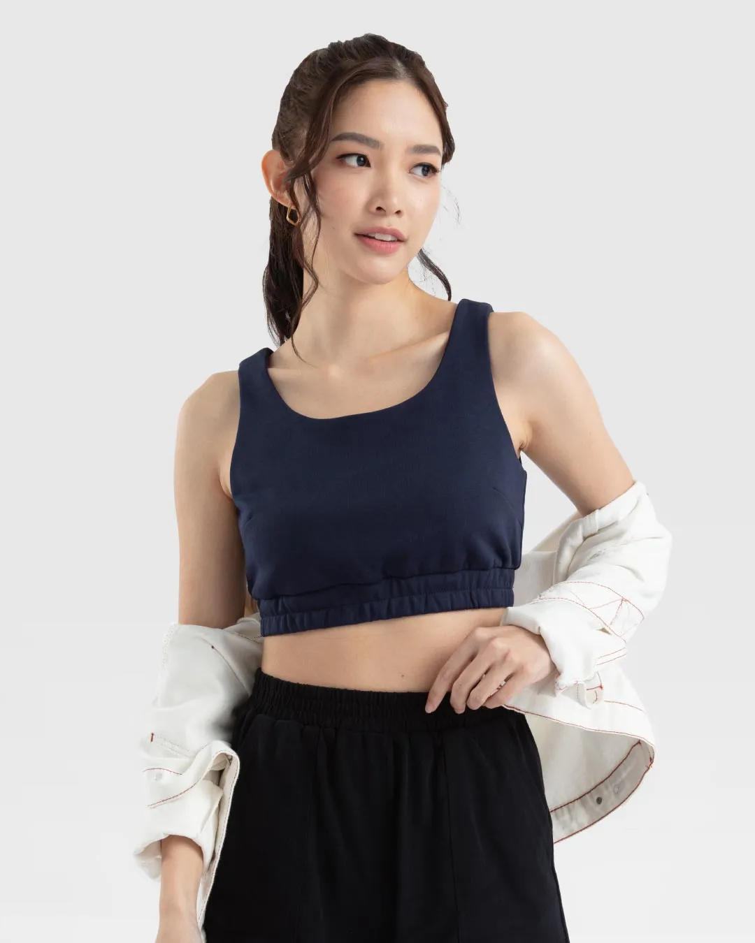 Women Terry Cropped Tank Top