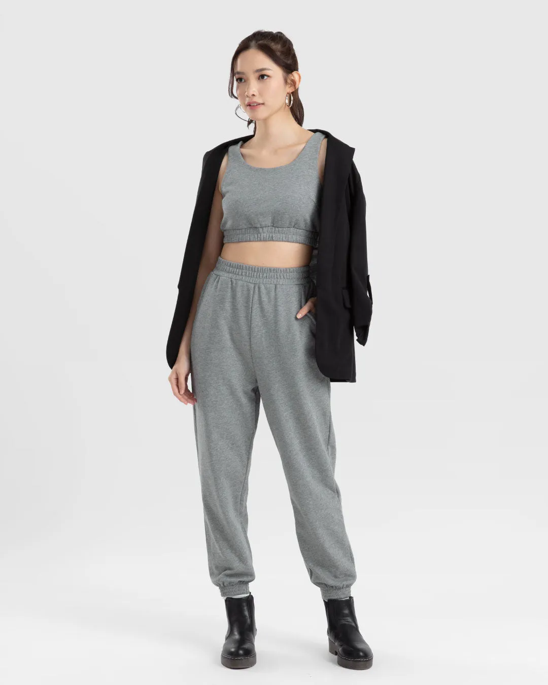 Women Terry Cropped Tank Top