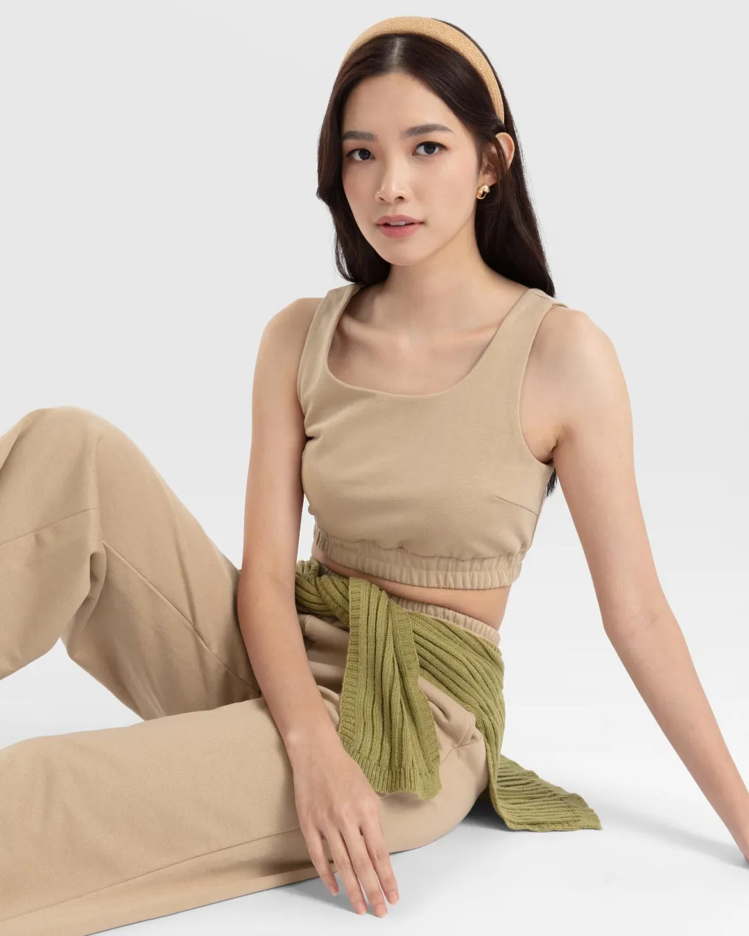 Women Terry Cropped Tank Top