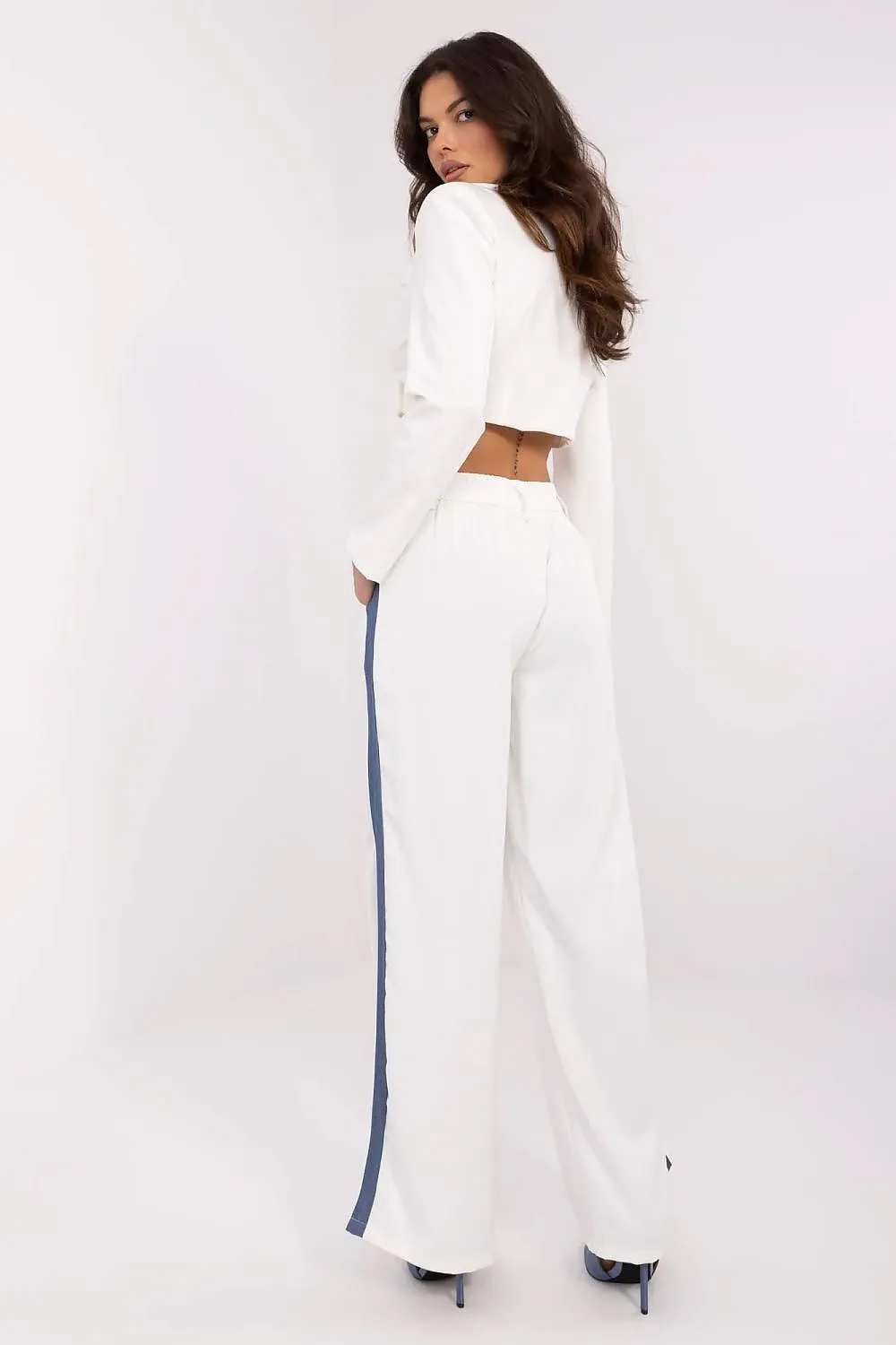 Women's casual fabric wide legs pants