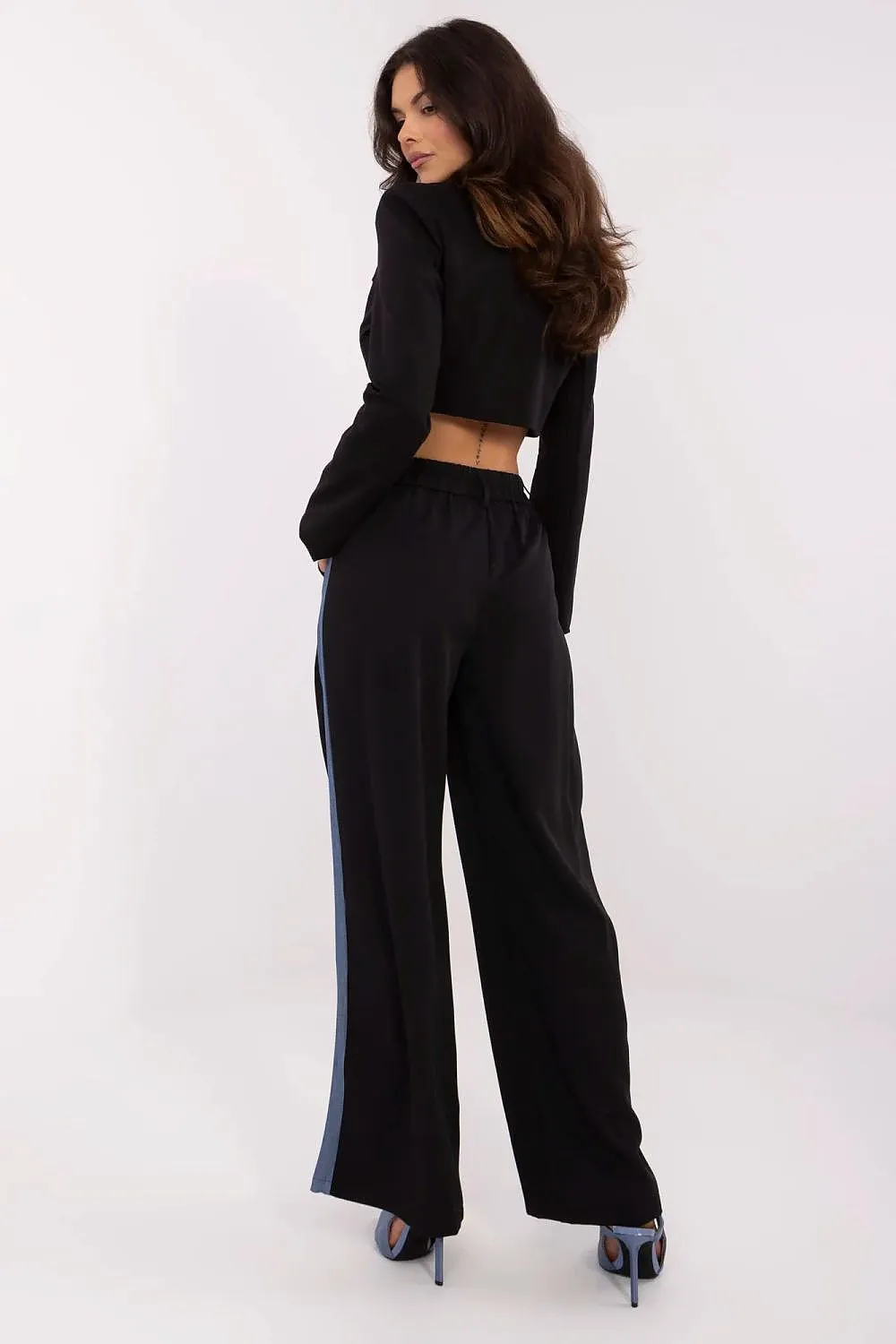 Women's casual fabric wide legs pants