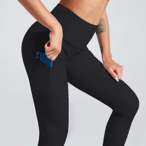 womens Nudity With pockets scrunch leggings fitness yoga pants sport leggings for women