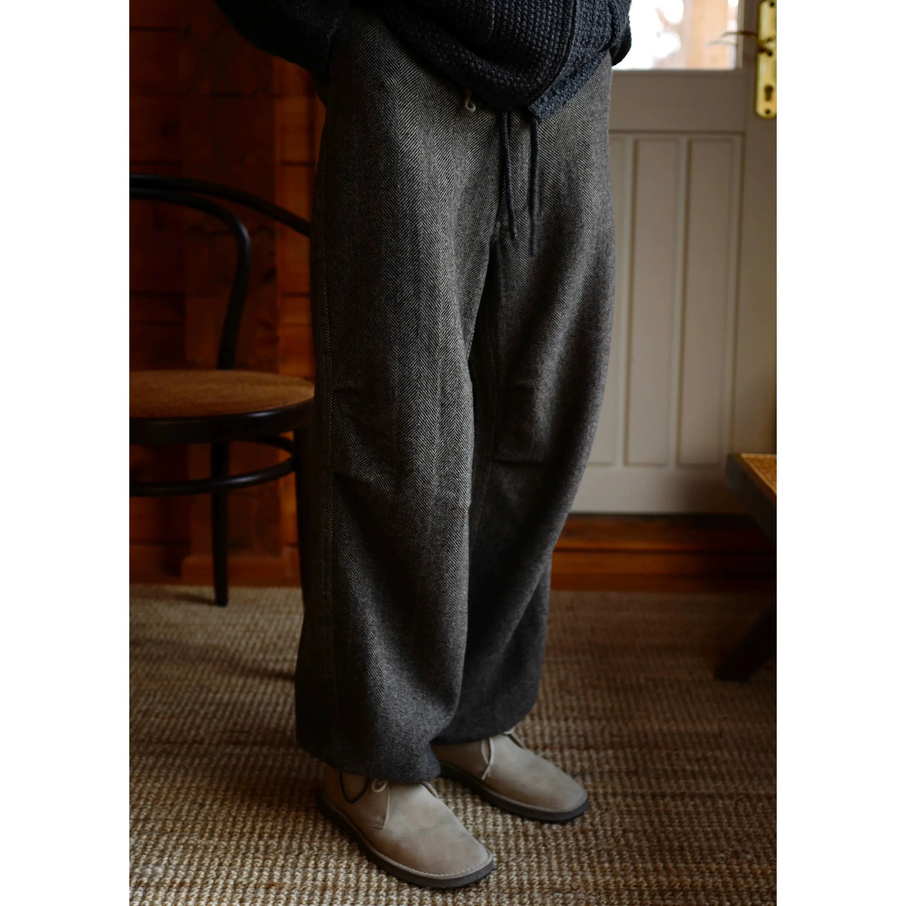 Wool Tweed Over Pants